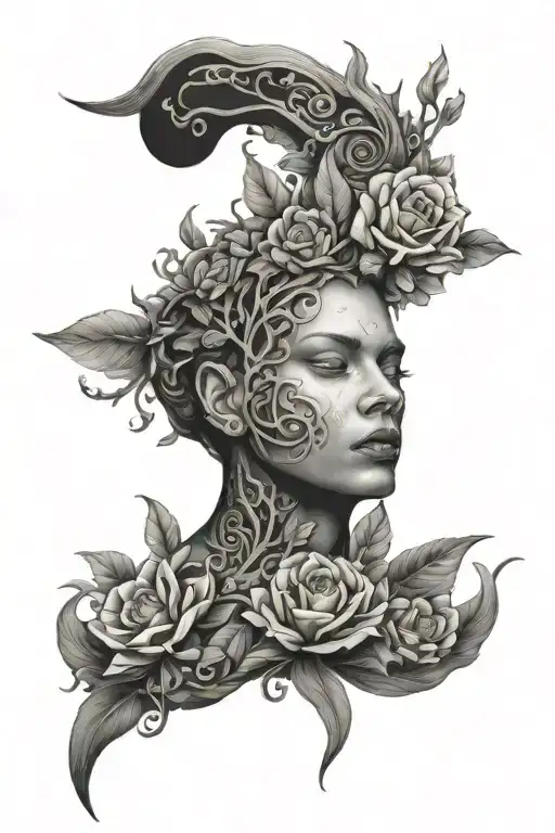 bio organic & esoteric tattoo design idea