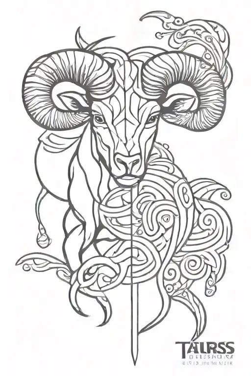 combination taurus and aries combined tattoo design tattoo design idea