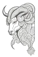 combination taurus and aries combined tattoo design tattoo design idea