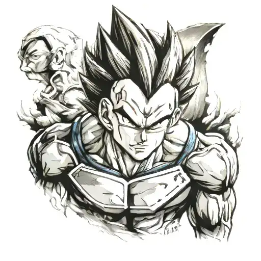 Vegeta tattoo design idea