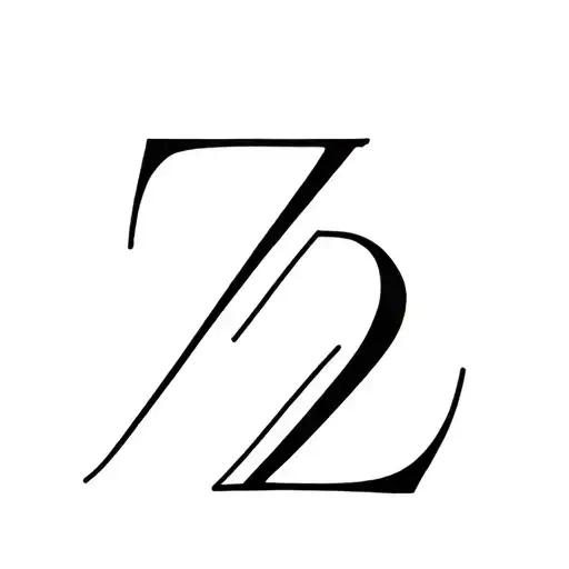 combination of letter Z and S tattoo design idea