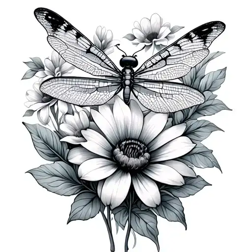 Adhd flower dragonfly butterfly pisces tattoo design idea