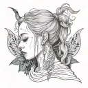 Neck tattoo inspired by billie eilish song lo vas a olvidar tattoo design idea