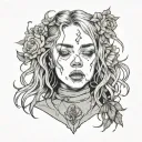 Neck tattoo inspired by billie eilish song lo vas a olvidar tattoo design idea