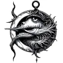 Circle Hook tattoo design idea
