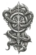 The elden ring game logo tattoo design idea