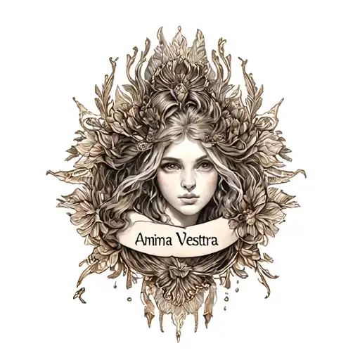 "Anima Vestra " small tattoo tattoo design idea