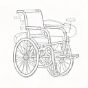 stick figure wheelchair symbolizing strength tattoo design idea