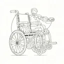 stick figure wheelchair symbolizing strength tattoo design idea