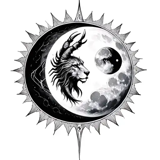 libra sun leo moon scorpio rising tattoo design idea