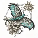 anxiety mental health tattoo design idea