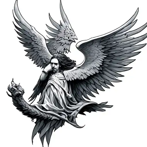 st. uriel tattoo design idea