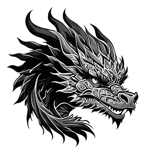 So a little simpler but in terms of motif, it should be a dragon and maybe this Inka Mandala Tatoos as a basis tattoo design idea