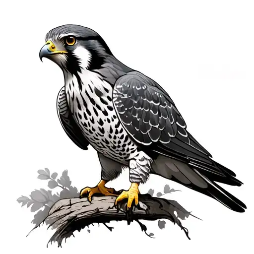 peregrine falcon tattoo design idea