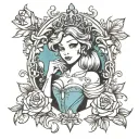 disney princess tattoo design idea