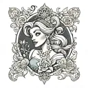 disney princess tattoo design idea
