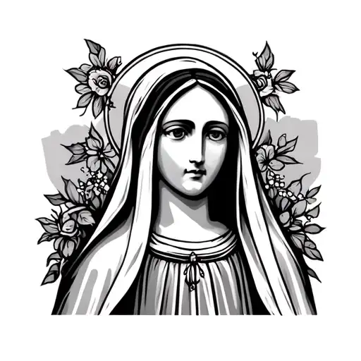 Our Lady Of Fatima tattoo design idea