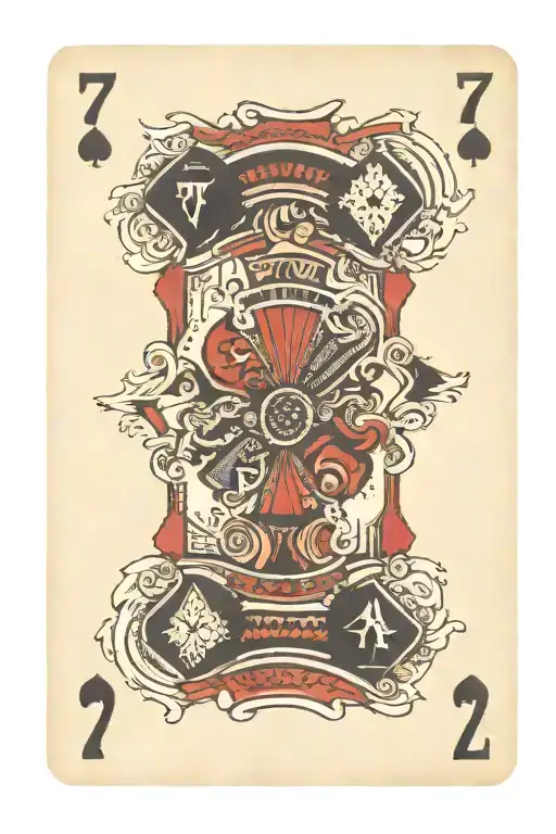 7 and 2 playing cards unsuited  tattoo design idea