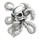 scorpion skull tattoo design idea
