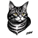 meow tattoo design idea