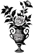 Italian vase filled tattoo design idea