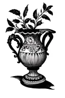 Italian vase filled tattoo design idea