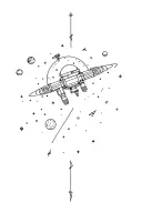 Space exploration tattoo design idea