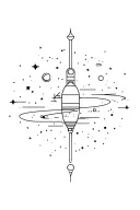 Space exploration tattoo design idea