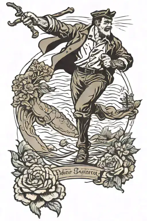 the hero journey of a man taking the stepping stones to become a great man fighting against world views   tattoo design idea