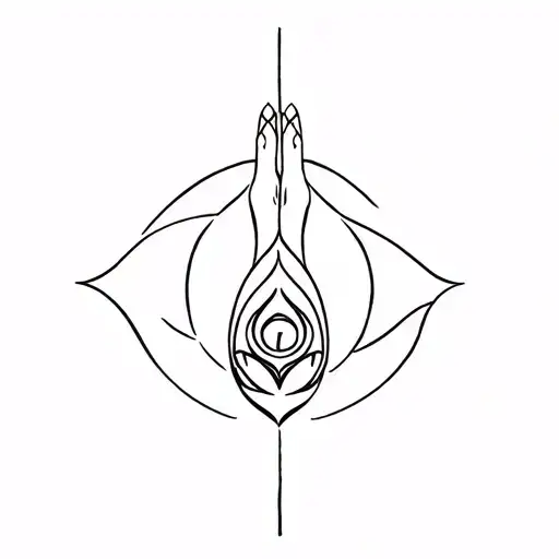 Tribal Mudra tattoo design idea