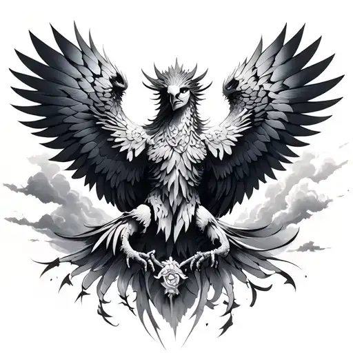 garuda / sky / heaven tattoo design idea
