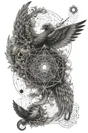 sacred geometry metatron sleeve tattoo tattoo design idea