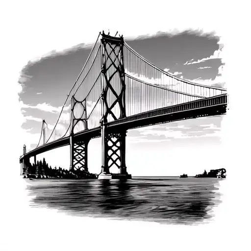 Mackinac Bridge tattoo design idea