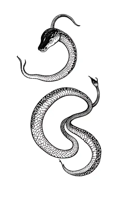 Feminine Snake tattoo design idea