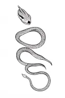 Feminine Snake tattoo design idea