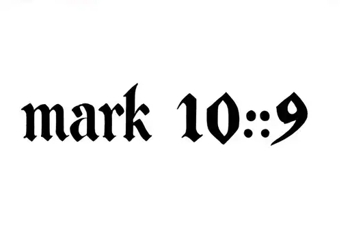 "mark 10:9 " tattoo design idea