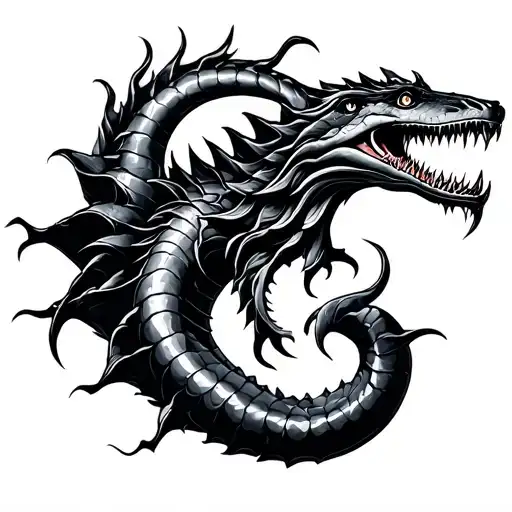 Leviathan tattoo design idea