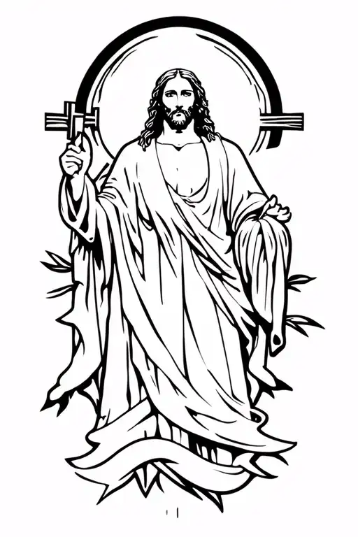 jesus christ tattoo design idea
