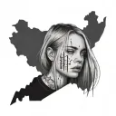 Billie Eilish lyrics incorporated tattoo design idea