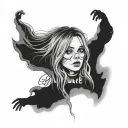 Billie Eilish lyrics incorporated tattoo design idea