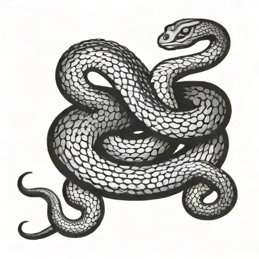cobra coiled tattoo design idea
