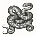 cobra coiled tattoo design idea
