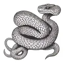 cobra coiled tattoo design idea