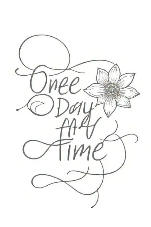 one day at a time tattoo design idea