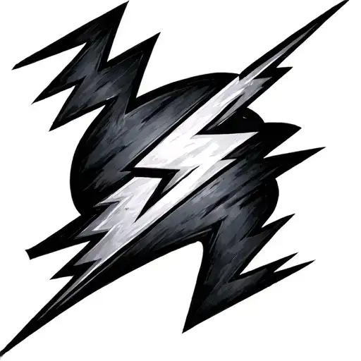 lightening bolt tattoo design idea