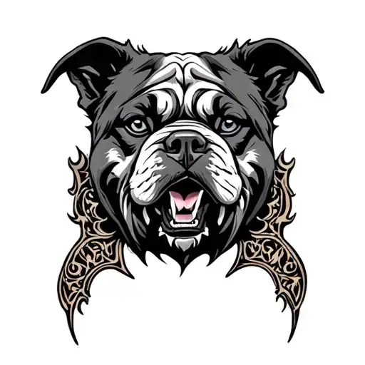 tatoo cerber dog has 3 heads In front of the gates of hell tattoo design idea