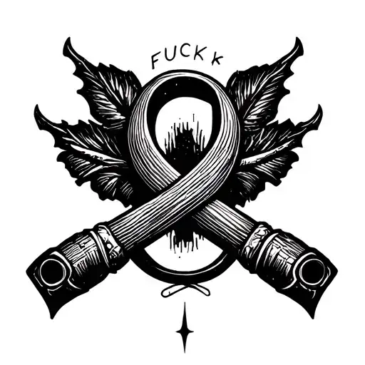 fuck cancer  tattoo design idea