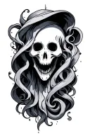 sheet ghost tattoo design idea