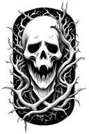 sheet ghost tattoo design idea