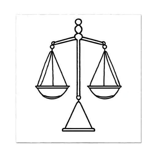 balance scale balanced tattoo design idea
